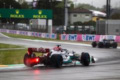 Imola (BO) Italy - April 22 2022 -  Rolex Gran Premio del Made in Italy e dell'Emilia-Romagna:    George Russell (GBR) Mercedes W13 E Performance 
   (Photo by Alessio De Marco)